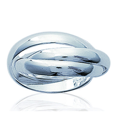 Silver Wedding Band 'Trio' Silver - 3 Mm