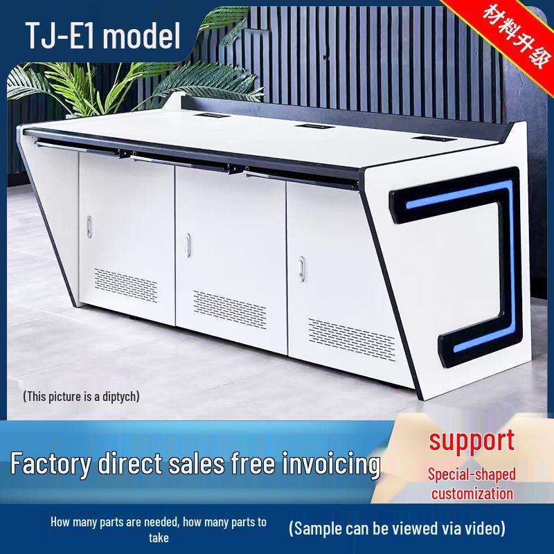 Curved Multi-Unit Intelligent Video Surveillance Control Console System