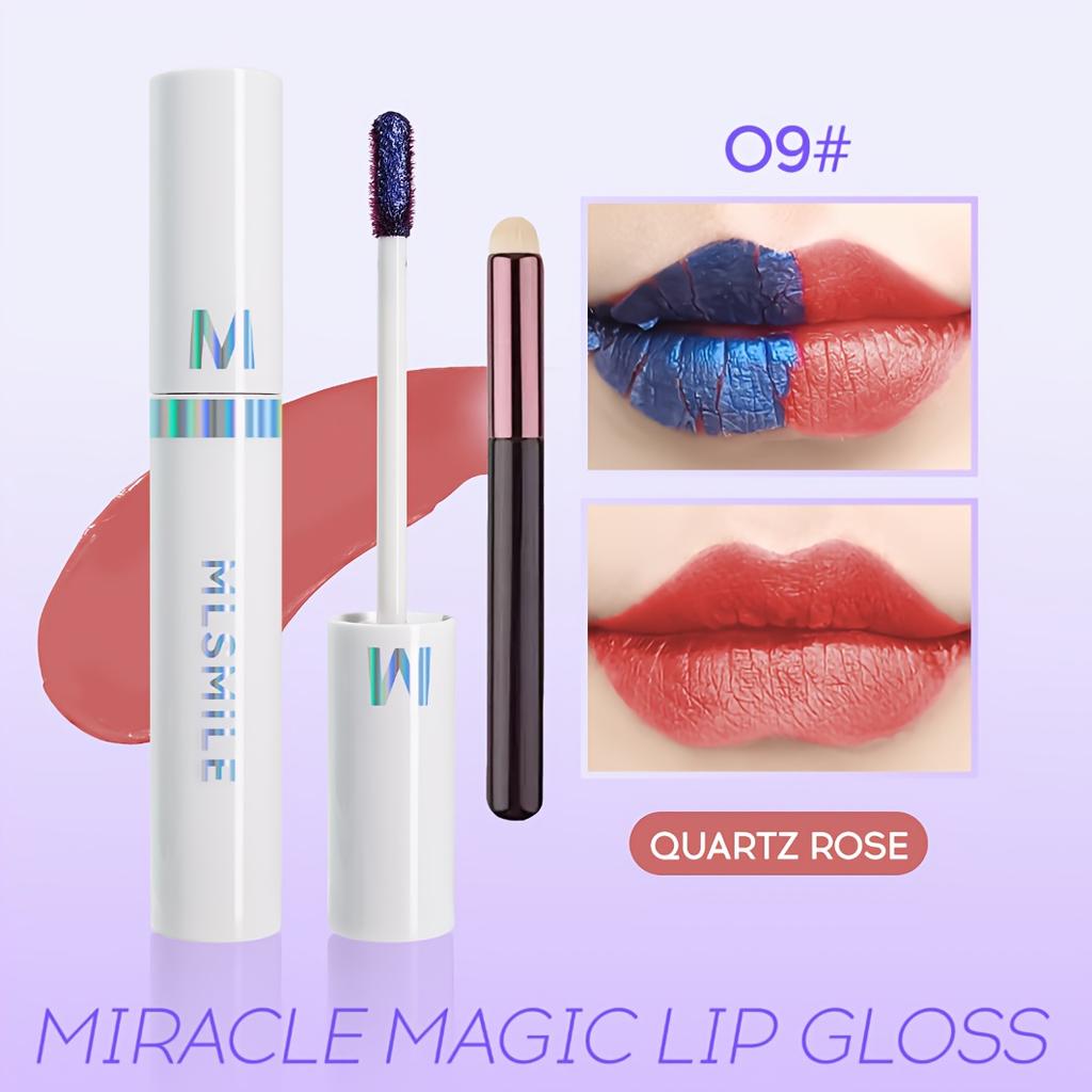 Magic Lip Mask Lip Glaze + Lip Brush | Long-lasting, Waterproof, Anti-smudge Lip Glaze, Plant Moisturizing Formula, Matte Lipstick