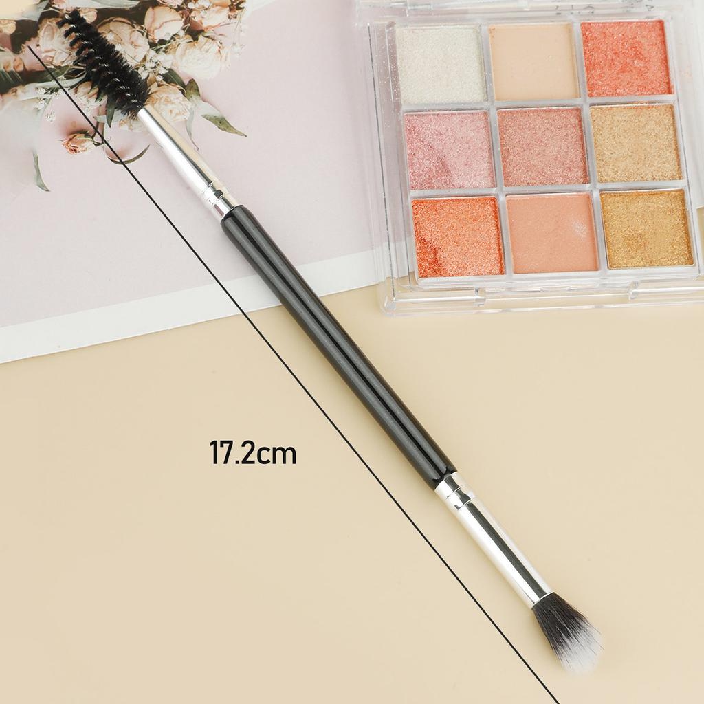 Single Double-headed Eyeshadow Brush, Eyelash Curl Brush, Smudge Brush, Multi-function, Wooden Handle, Eyelash Brush, Beauty Tool, New