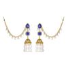 Hot-selling Bohemian Ethnic Style Earrings Women's Diamond-encrusted Flower Bells Fringed Earrings European and American Retro Earrings