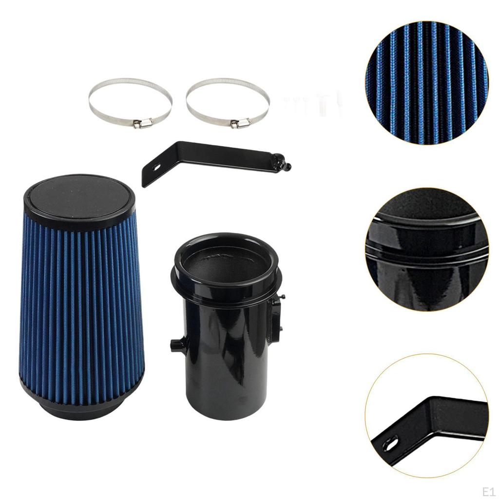 Cold Air Intake Kit, Filter System for 6.4L Engine High Performance Replacement Easy Installation