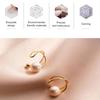 1 Pair Clip Earrings for Women, Simple Round Faux Pearl Earrings, Non Pierced Ear Clips for Dating Banquet Dance
