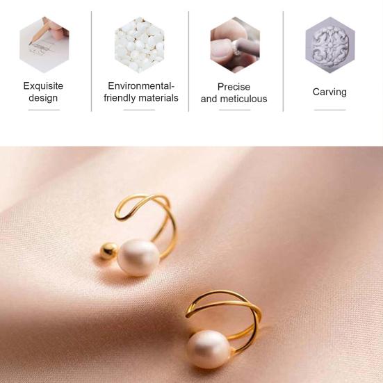 1 Pair Clip Earrings for Women, Simple Round Faux Pearl Earrings, Non Pierced Ear Clips for Dating Banquet Dance