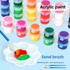 Childrens Art Set With 12 Acrylic Paints For Diy Science Experiment And Creative Coloring