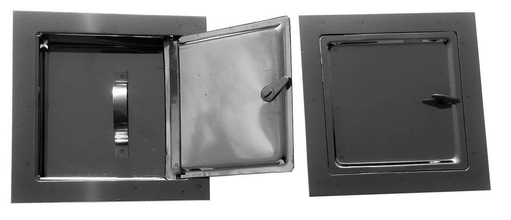 Edelstahl Schornsteintür 140*140mm Klein - Dk 05 Chro