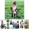 Novelty Garden Gnomes Statues Motorcycle Dwarf  Ornaments Outdoor Decor Naughty