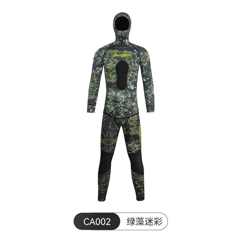 3mm Neoprene Wetsuit Set Freediving Spearfishing Snorkeling Surfing Unisex Camo Design