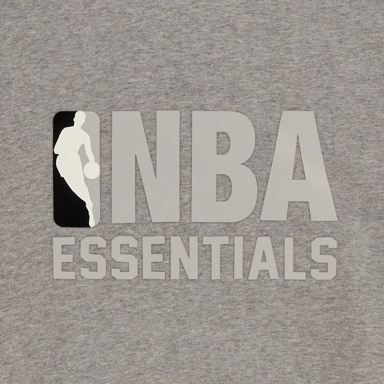 Men's Hoodie Fear of God Essentials NBA Hoodie Warm Heather/Black