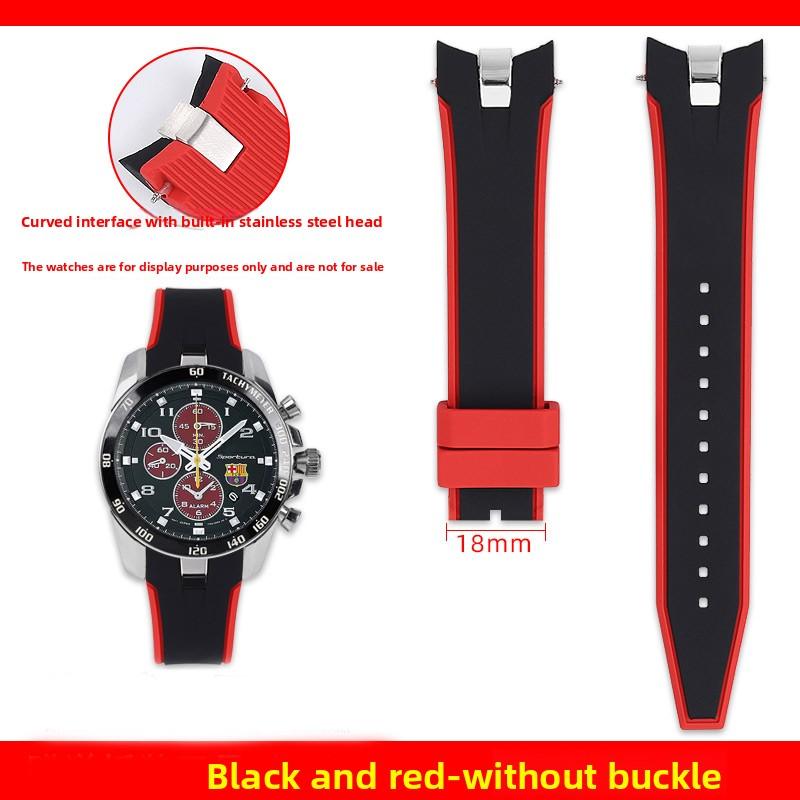 21mm Rubber Watch Band For Seiko SPORTURA series Barcelona SNAE93 SPC089 Curved interface Silicone Watch Strap Men s wristband 21mm