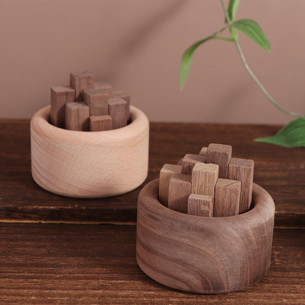 Eco-Friendly Wood Art Fireless Aromatherapy Round Wooden Aromatherapy  Home Decoration