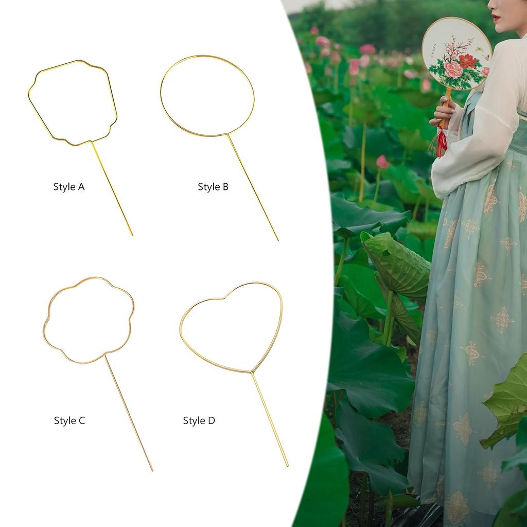 DIY Hand Fan Frame Traditional Chinese Clothing Accessories Fan Bone Skeleton for Cosplay Photo Props Wedding Holidays Decor