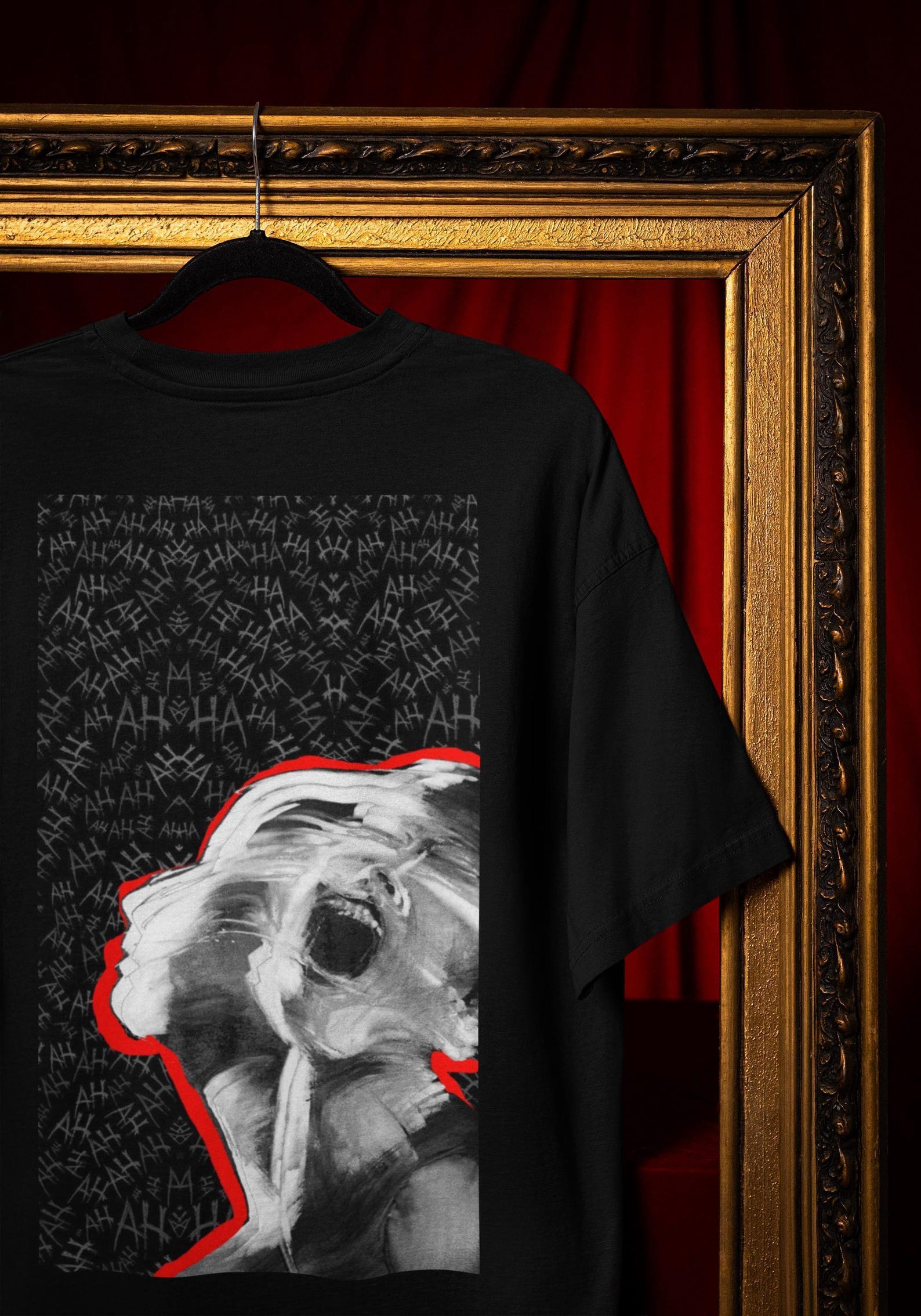 Distorted Scream T-Shirt: Expressionist Horror Art in Red and Black Comfort Colors® L