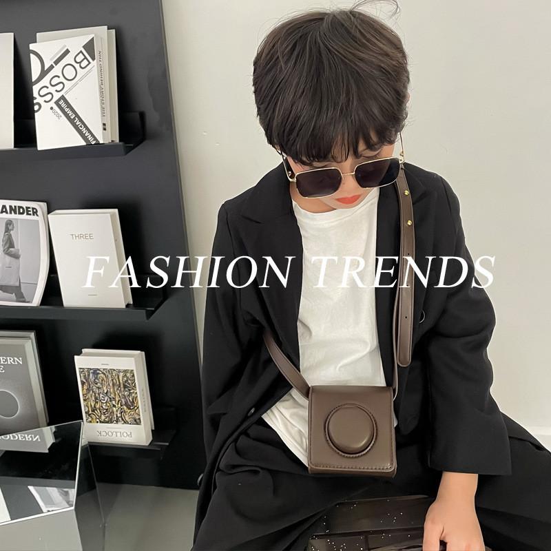 Vintage Mini Camera Bag For Kids Stylish Waterproof Pu Crossbody Purse For Boys And Girls