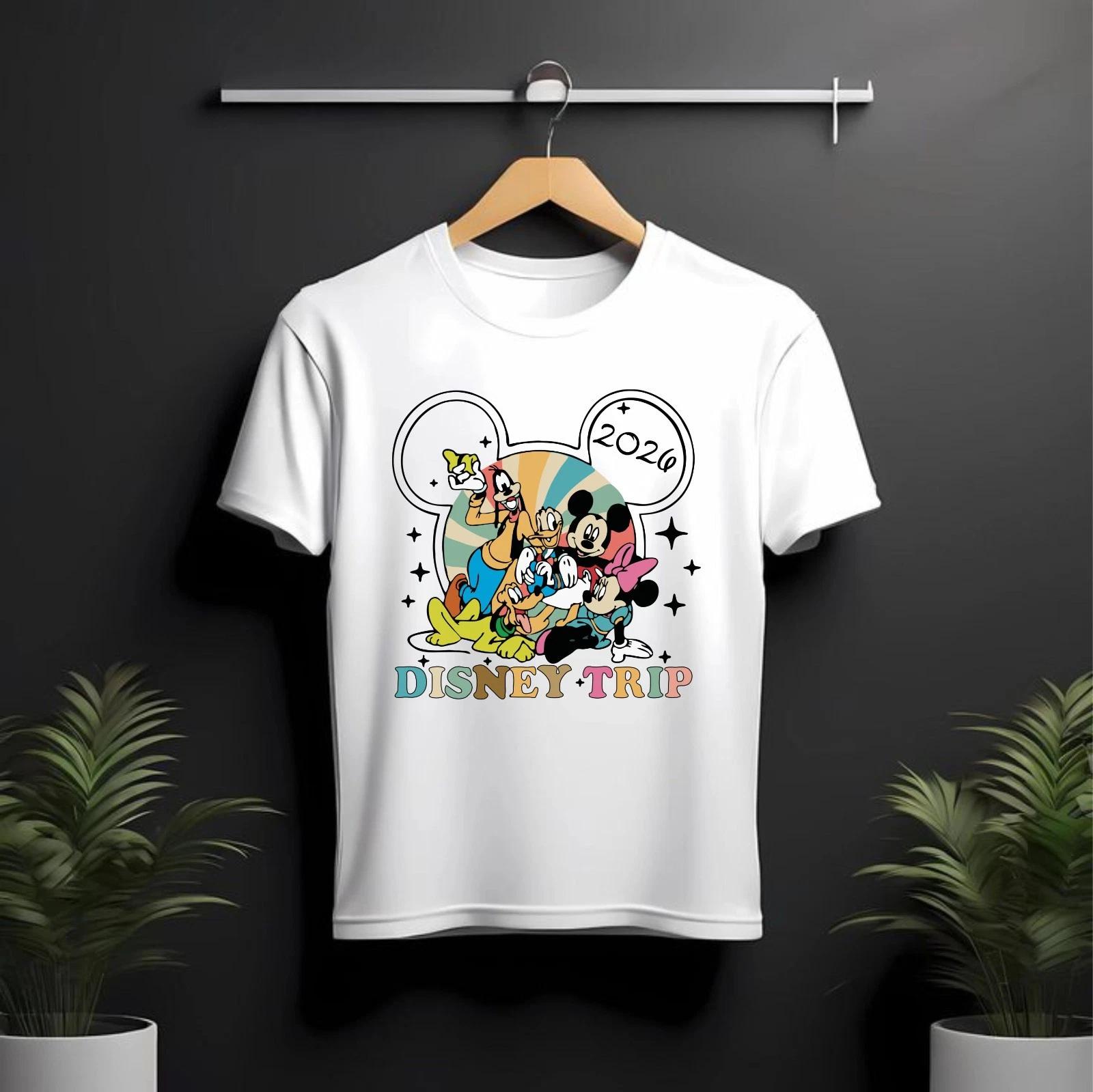 Disney Trip 2026 Tshirt, Mickey and FriendsFamily Trip Shirt, Disney Cartoon Tee 3XL