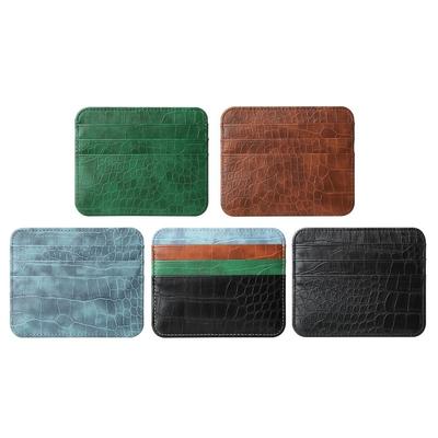 Organisateur Porte-cartes Double Face Ultra-fin Cuir PU Pochette pour Carte de Crédit Portefeuille Porte-monnaie Protecteur de Carte Rangement pour Cartes