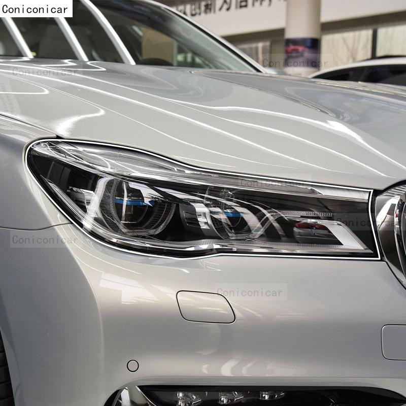 For BMW 7 Series F01 F02 G11 G12 2009- Car Exterior Headlight Anti-scratch Front Lamp Transparent TPU Protective Film