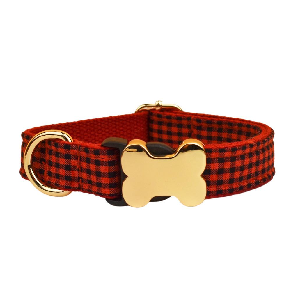 Pet Dog Collar With Printed Design And Bone Decoration For Small Medium Large Pets