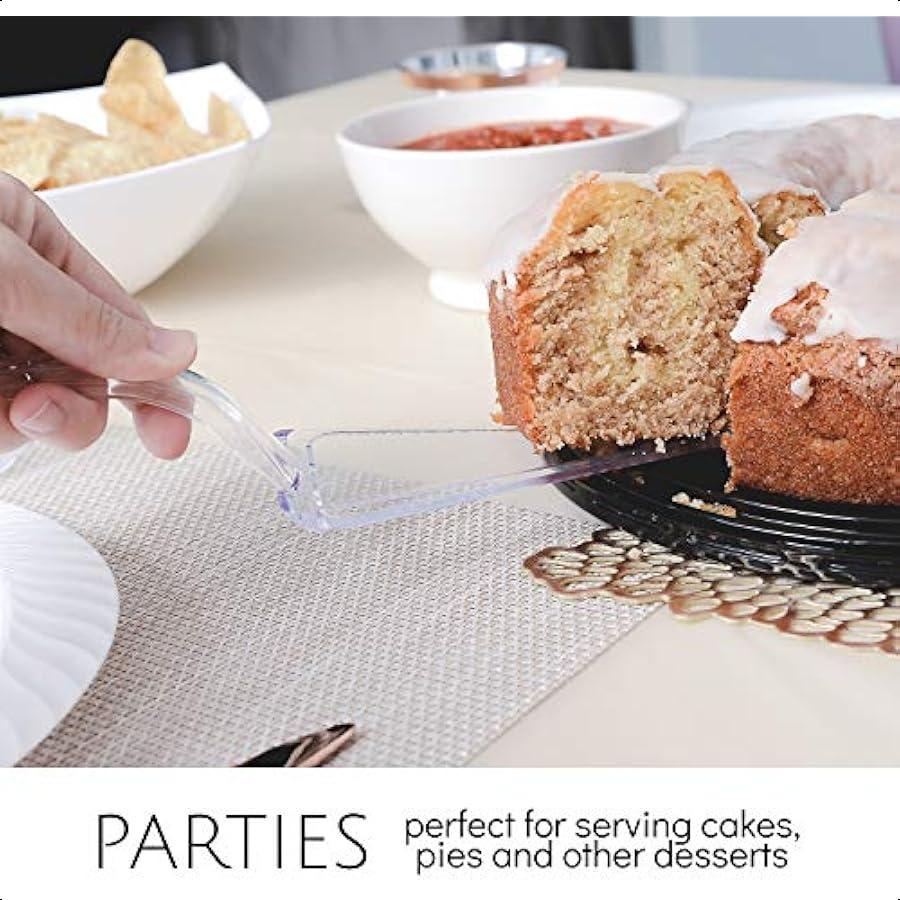 

Disposable Plastic Cake Cutter Durable Heavy Duty Premium Serving Utensils Clear Pack of 4 United States