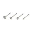 14Pcs/Set Unisex Body Piercing Jewelry Rhinestone Stainless Steel Nose Stud Ring
