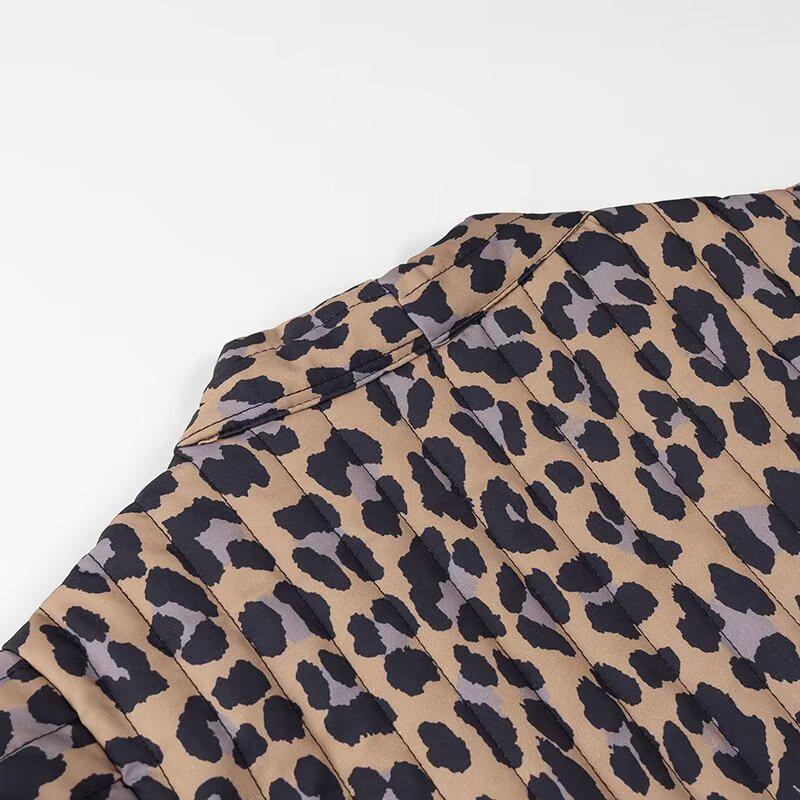 2024 Nová dámská vesta bez rukávů s leopardím potiskem - Evropská a americká pouliční móda