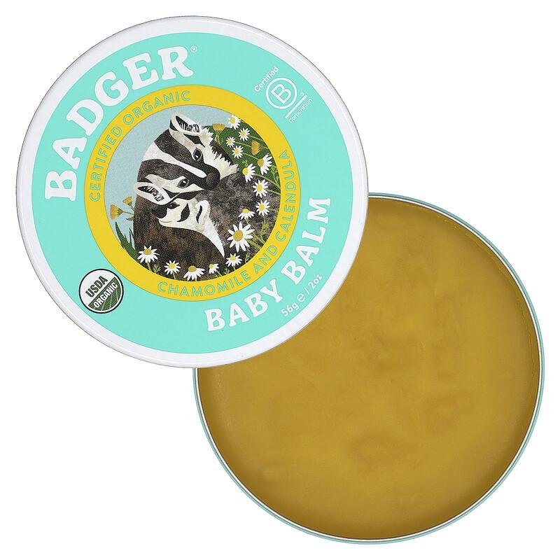 Organic Baby Balm, Chamomile and Calendula, 2 oz (56 g)