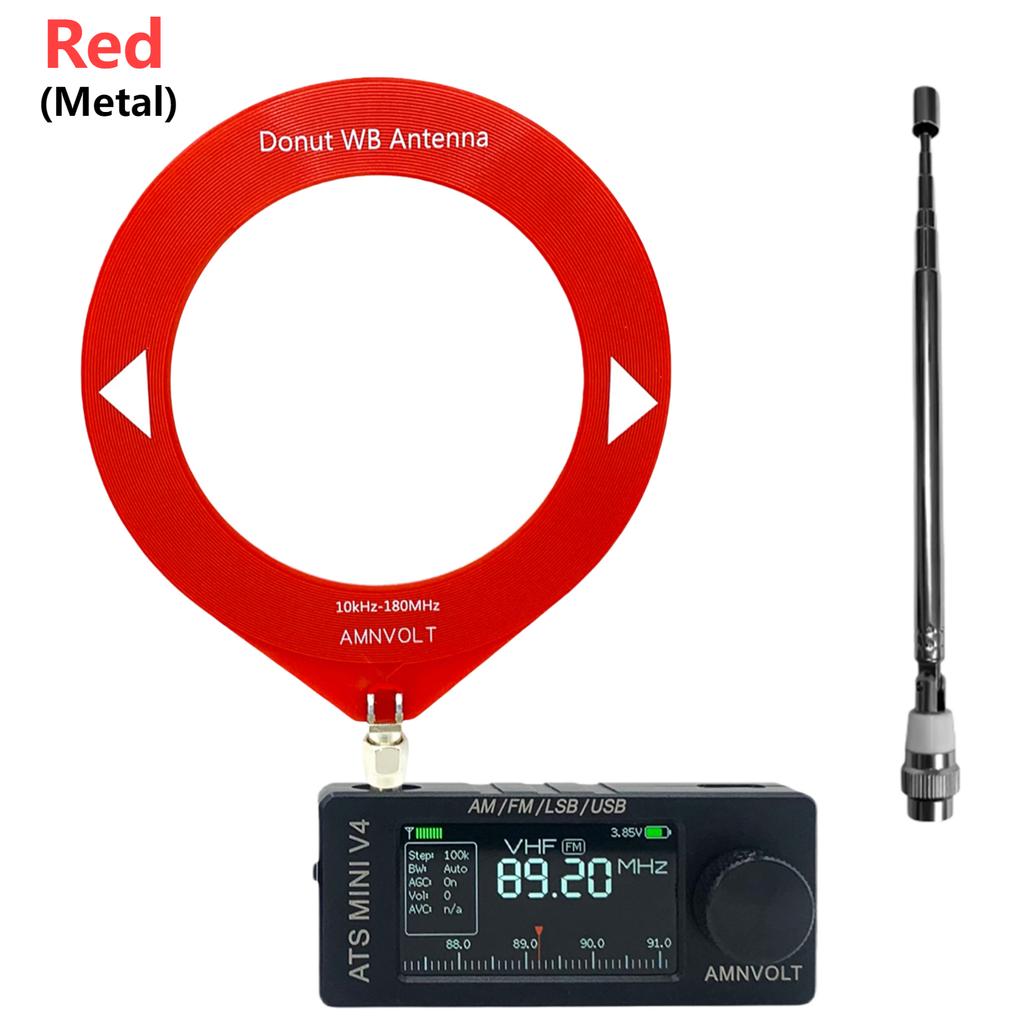 AMNVOLT V4 ATS MINI Si4732 DSP Radio LSB USB AM FM All Band Radio W/ Antenna 1.9inch IPS Screen Portable Pocket Radios ESP-32-S3