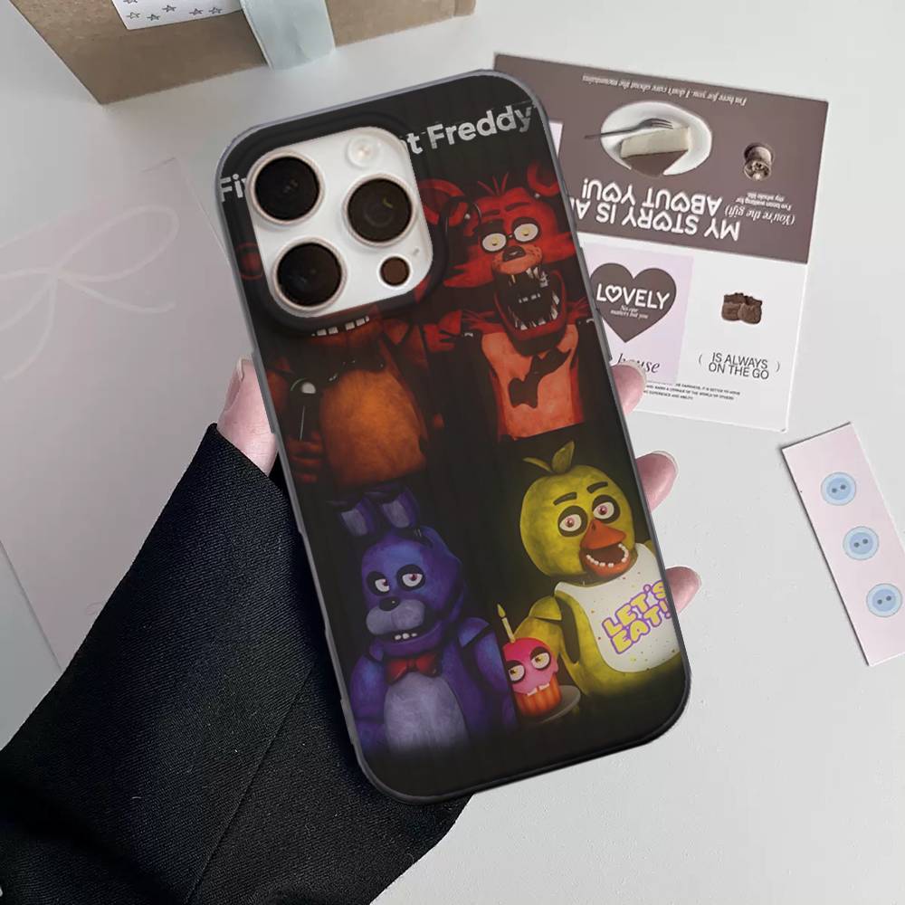 AmineF- Fnaf F-Five-nights-At-Freddys Handyhülle Für iPhone 16 15 17 Pro 13 14 Pro Max Plus Weiche Wellen-Silikon-Schutzhülle