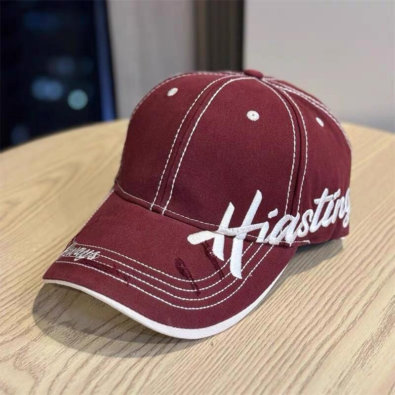 Vintage Letter Embroidered Baseball Cap For Summer Casual Men Women