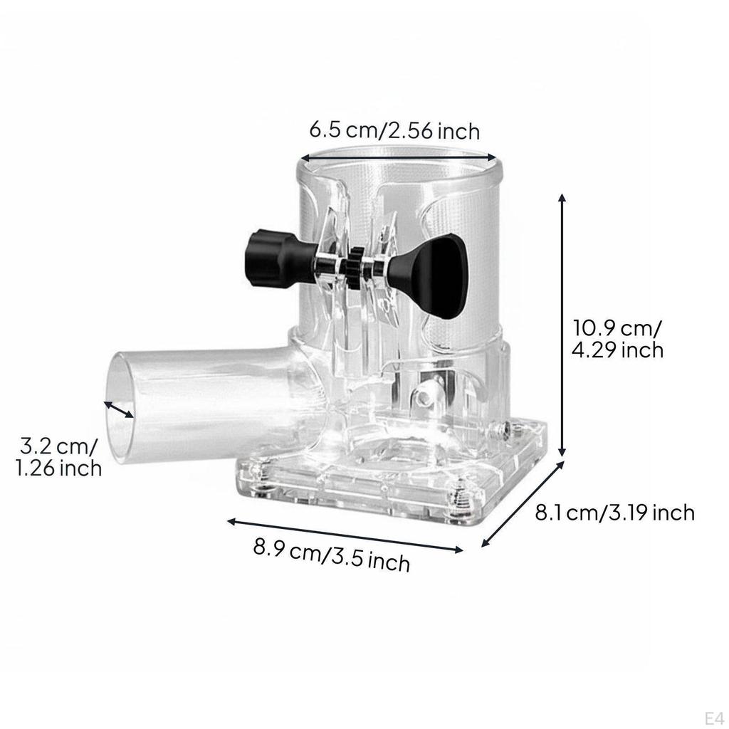 Router Dust Collection Base Thickened PC Material Transparent Trimmer
