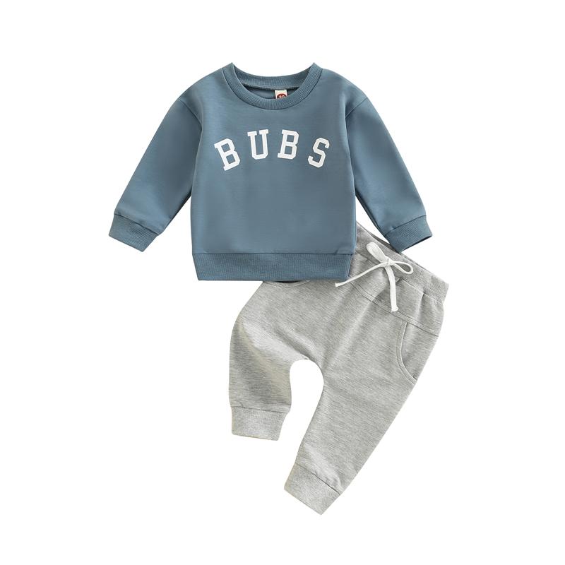 Autumn Baby Boys Clothes Sets Letter Print Long Sleeve Casual Sweatshirt+Pants 2pcs Toddler Clothes Sports Suit New