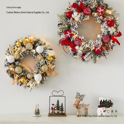 Creative Christmas Door & Window Wreath - Rattan Wall Hanging Ornament for Holiday Decor