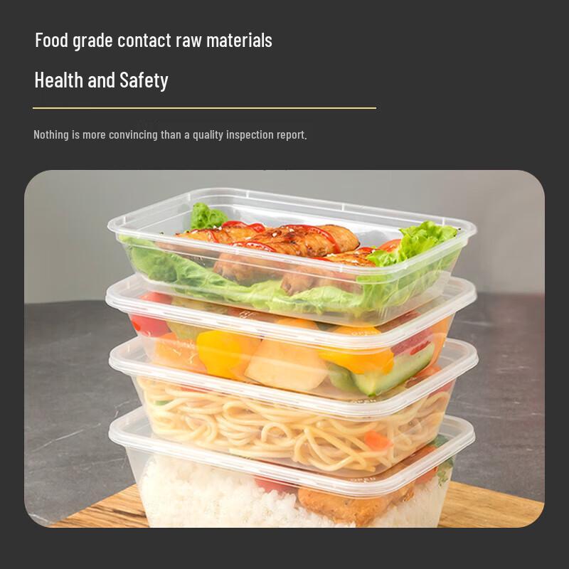 Disposable 650ml Rectangular Food Containers
