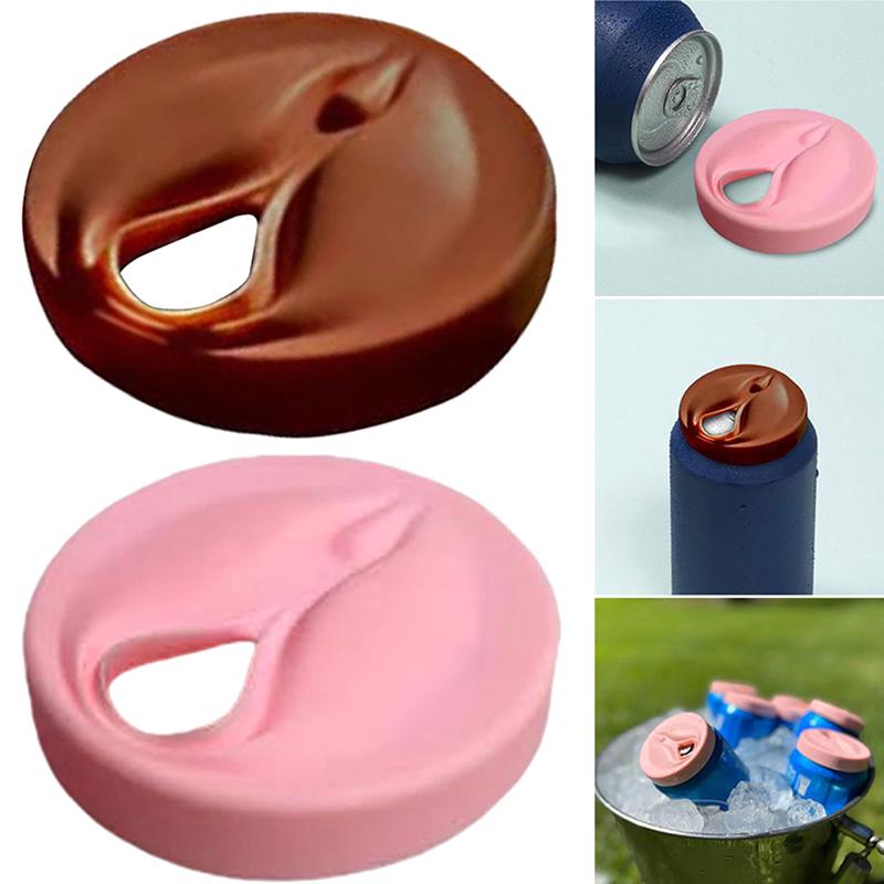 3Pcs Silicone Soda Can Lids New 2 Colors Portable Easy Cleaning Reusable Jar Cap Accessories, Fit Canned Beverage Beer Juice