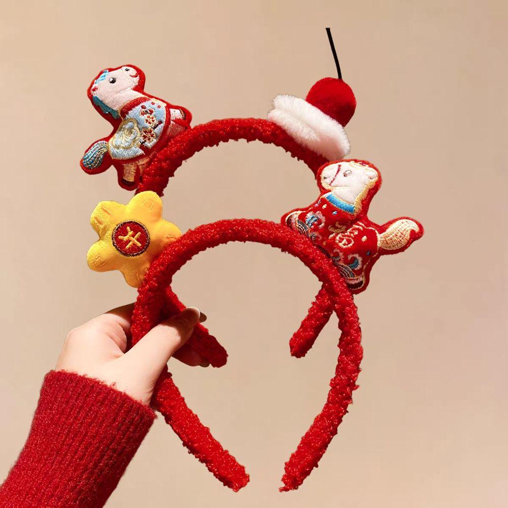 Kreslená obruč do vlasů s koňským ohonem Pony Novoroční pokrývka hlavy Sladká 2026 Novoroční čelenka Foto rekvizita