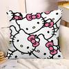 Jit Hello Kitty All-Over Double-Sided Pillow Cover 2D Print Cute Home Decor Sofa Pillowcase Functional Cartoon-Themed Attractive