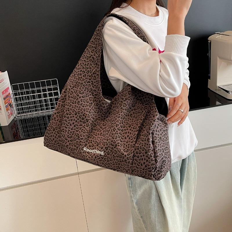 Fashion Basic Style Youth Design Zipper Women's Handbag 2026 High Quality Spring Sweet Popular Leopard Print Shoulder Bags