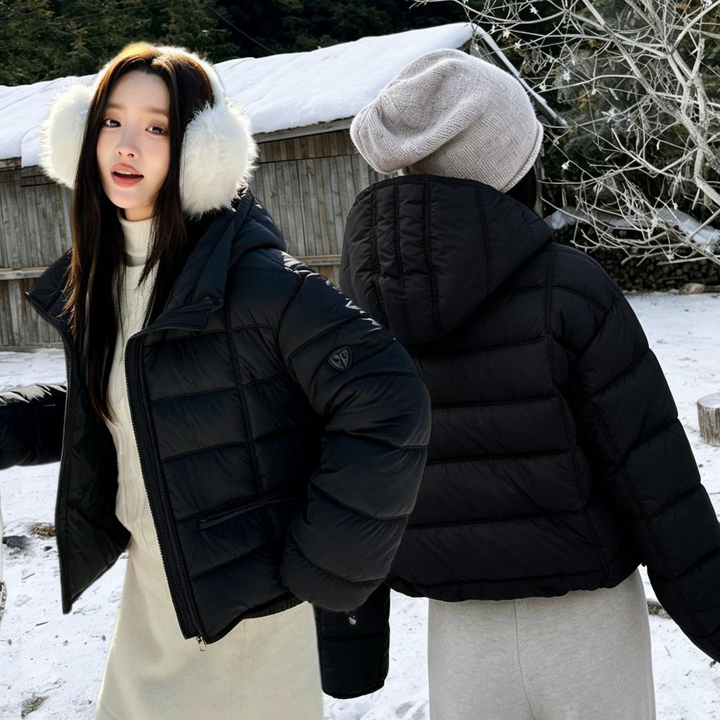 Winter new women's fashion short hooded down cotton-padded casual foreign-style warm cotton-padded clothes