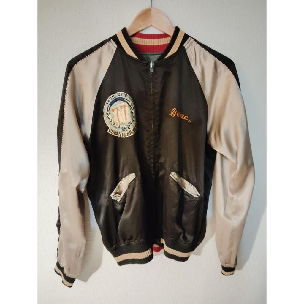 Used GELARDO Sukajan Fuji Cherry Embroidery Reversible Souvenir Jacket
