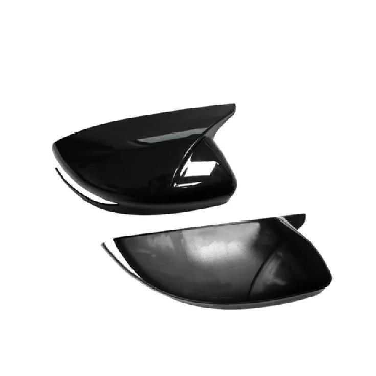 Glossy Black Ox Horn Rearview Mirror Lid Cover Trim For 2013- Nissan Sentra