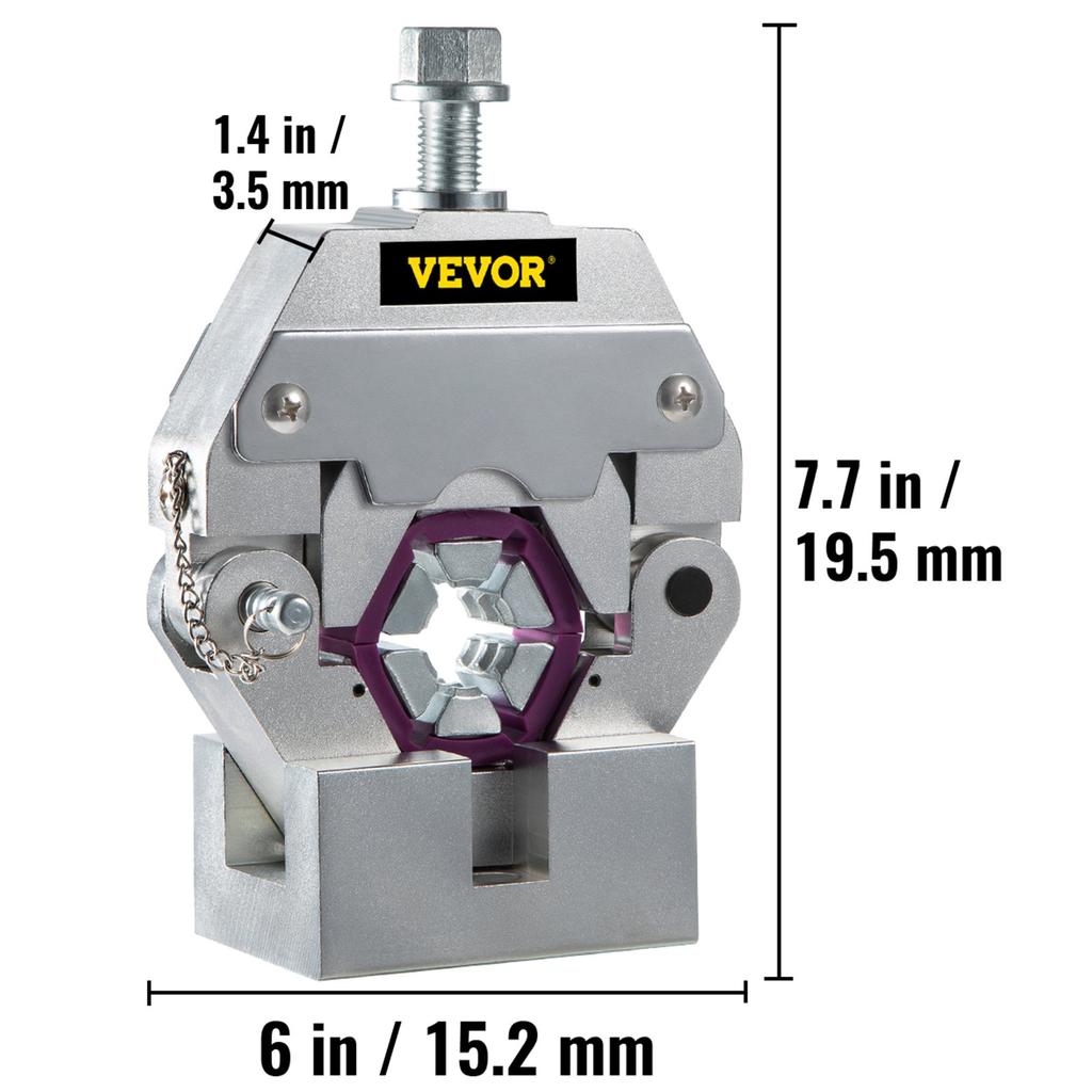 VEVOR 71550 Portable Manual Hydraulic Pipe Press Hose Crimping Tool and Repaire Crimper Tools Manually Operated A/C Hose Crimper Tool Kit Durable