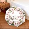 1 PC Automatic Folding Umbrella - Floral with Kittens Pattern, Portable & Foldable Design with 8 Ribs, Christmas Birthday Gifts