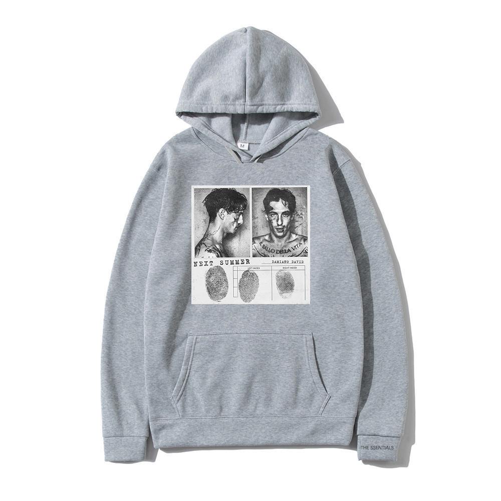 Damiano David Lustiger Little Fears Hoodie Il Ballo Della Vita Tattoo Herren/Damen Hoodies Harajuku Ästhetik Winterkleidung Sweatshirt