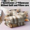 3pcs Halloween Pumpkin Monster Duvet Cover Set Without Core Quilt Cover with 2 PillowcasesSoft and Machine Washable