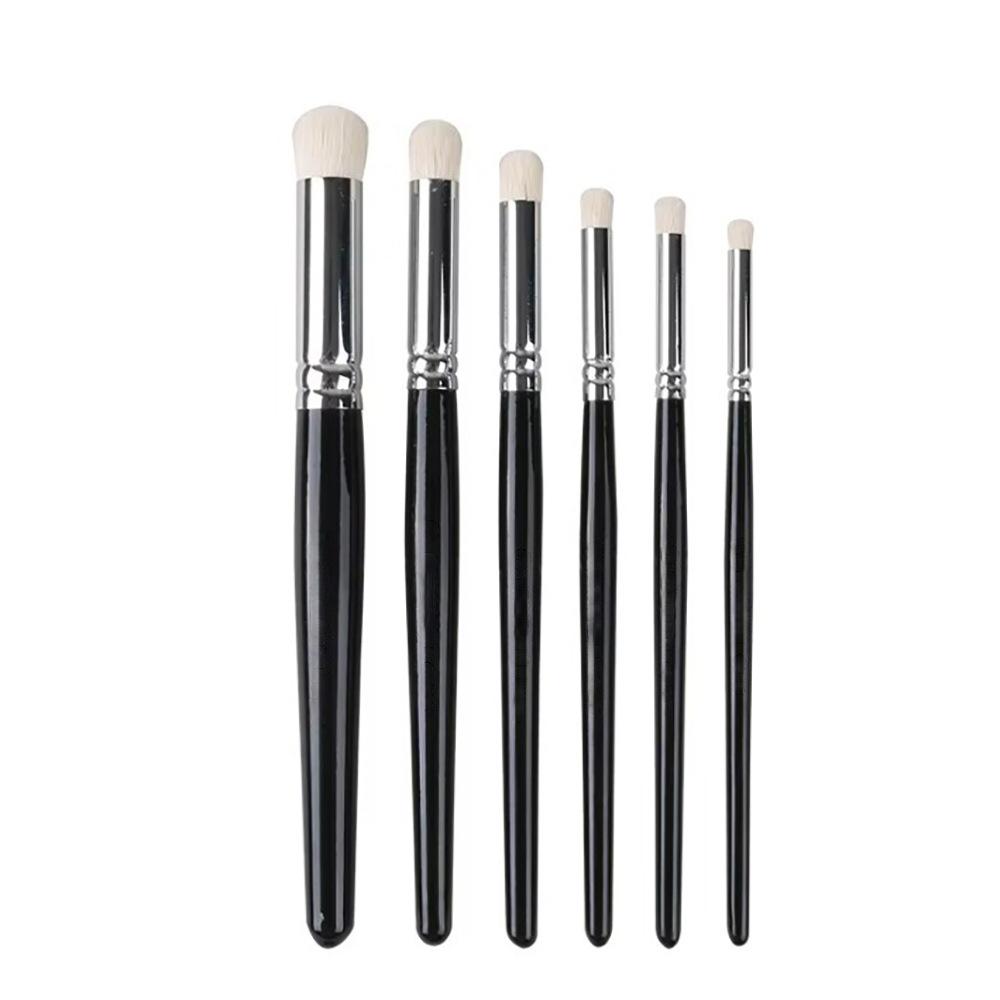 

6pcs wool hair round head dry brush three-color oil painting set gouache watercolor mold figure ceramic model brush Art supplies чёрный