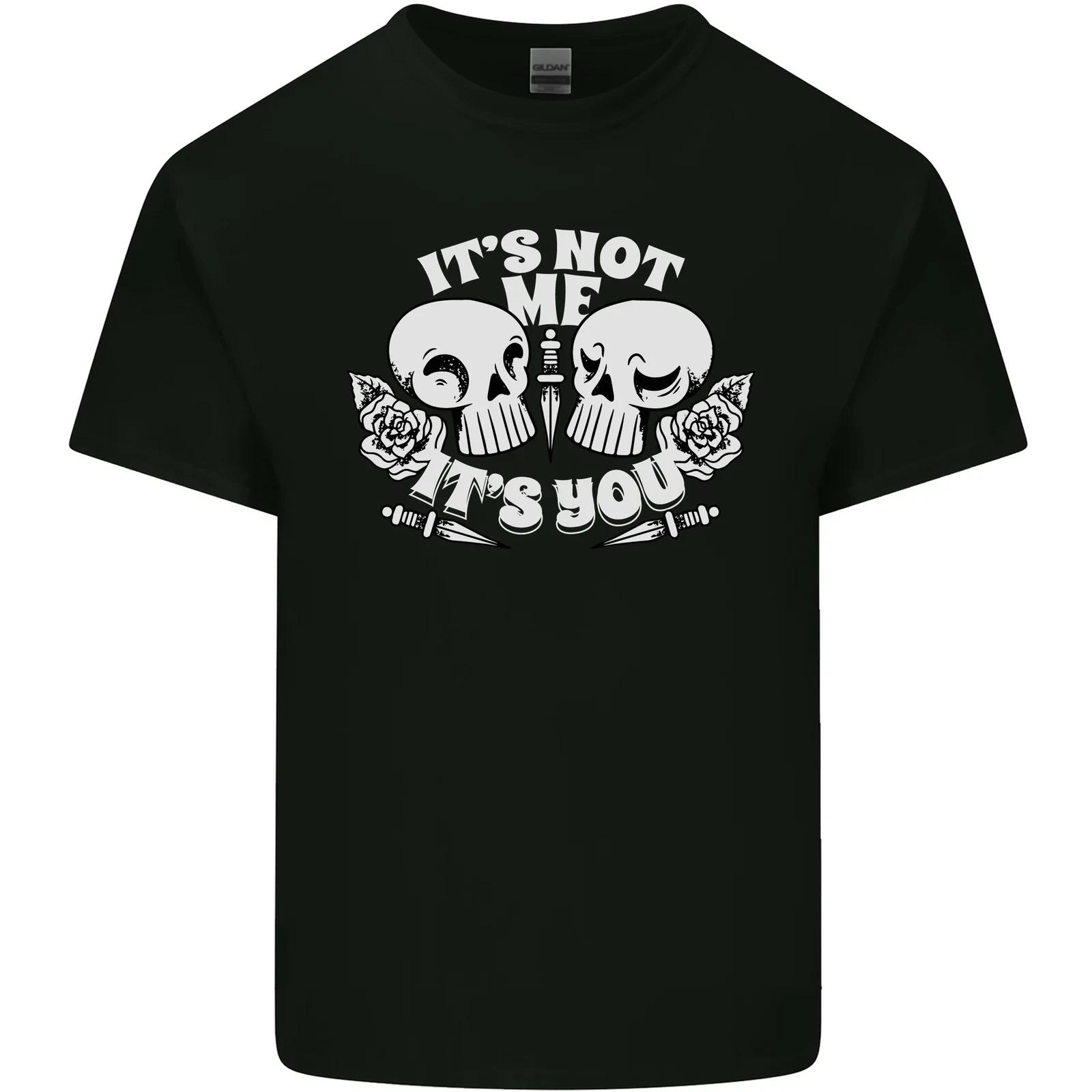 Anti Valentines Singles Day Skull Its Not Me Kids T-Shirt Childrens XL