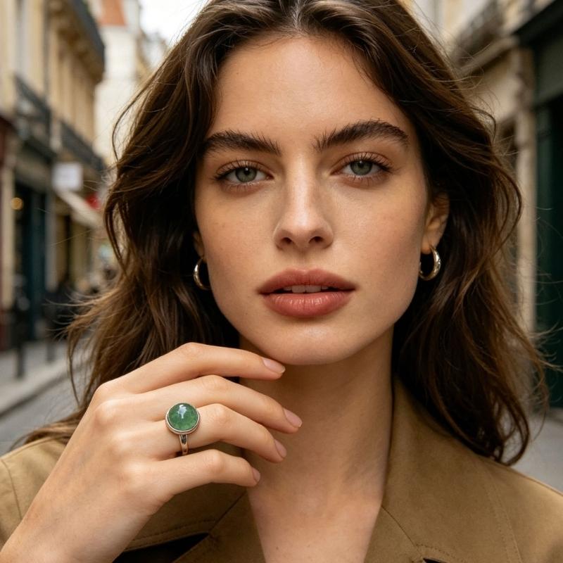 Stylish Adjustable Ring With Real Shell Inlay Sturdy Alloy Band Finger Accessory Perfect For Daily Wear And Gifts