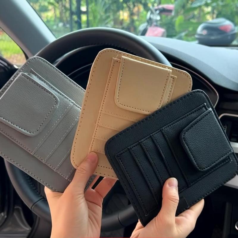 Automotive Sun Visors Eyewear Card Clip Glasses Organizers Space Saving Designs for Commuters and Long Distance Drivers