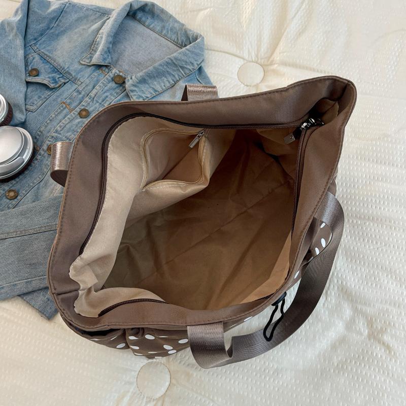 Women Polka Dot Tote Bag Spring Large Capacity Casual Underarm Casual and Simple Shoulder Bag High Appearance Commuting Bag