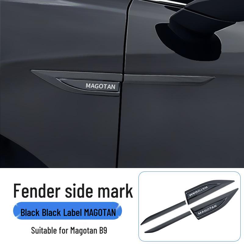 Magotan B9 Kotflügel Emblem 3D Edelstahl Dekorativer Aufkleber für Karosserie